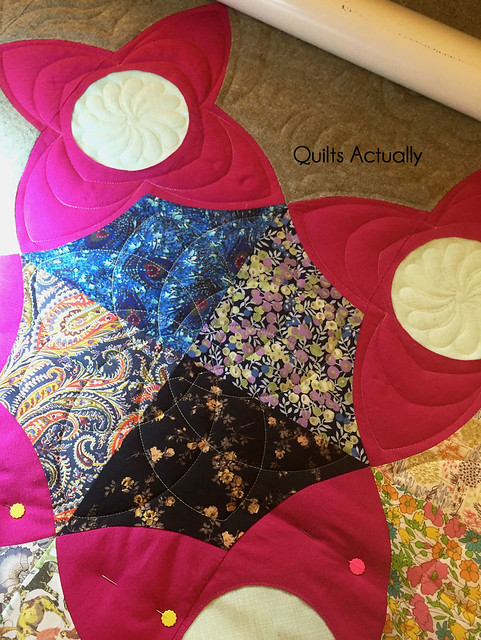 Meadown quilt on longarm